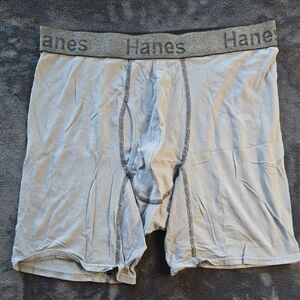 Hanes Gray Boxer Briefs Soft Cotton Blend